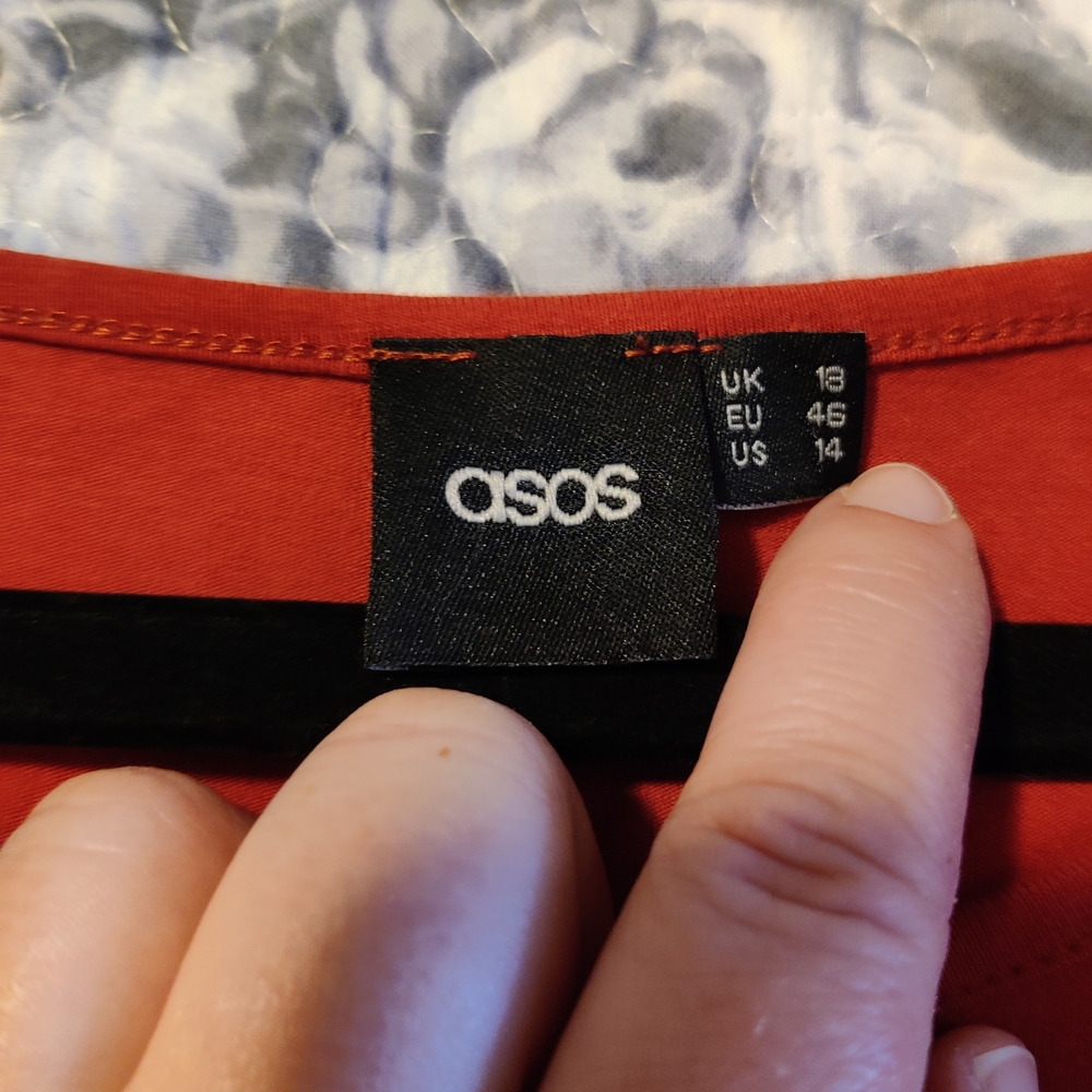 ASOS Terracotta Short Sleeve Dress - Picture 2 of 3